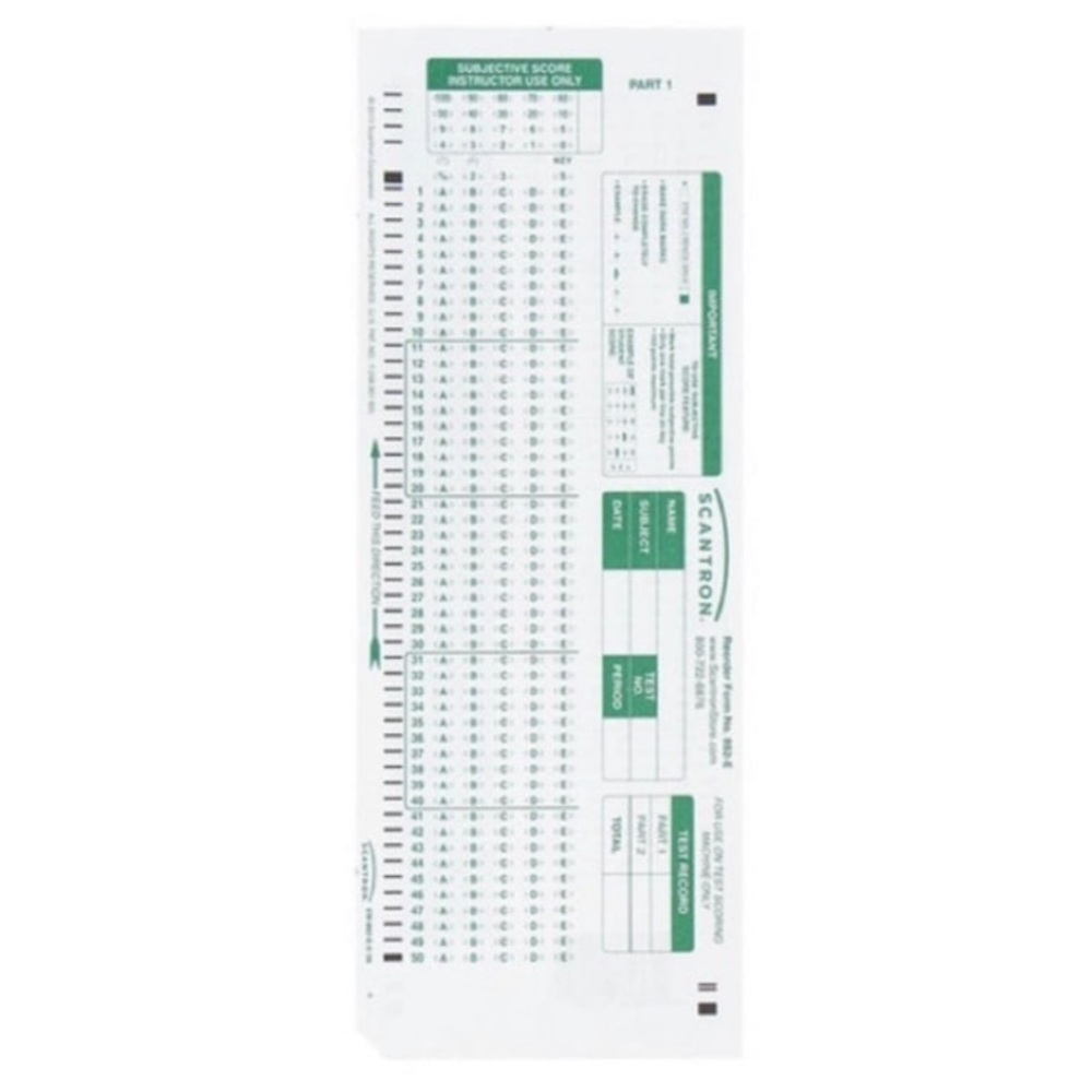 New Eleven (11) Green Scantrons